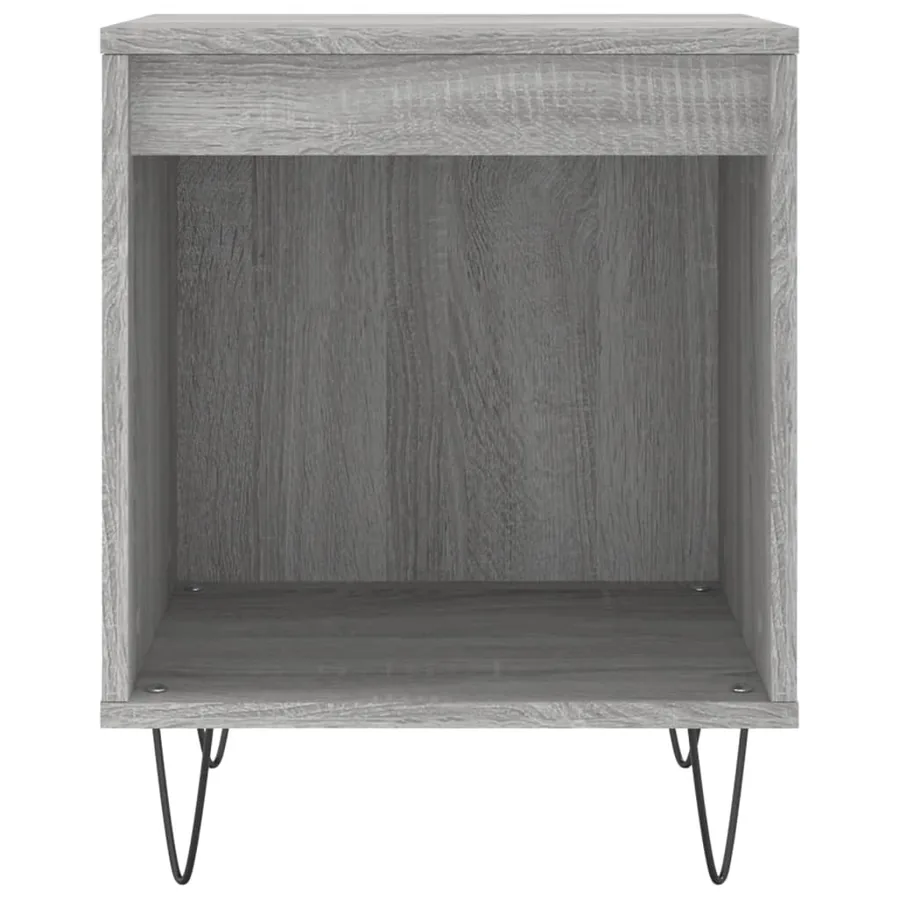 Table de chevet sonoma gris 40x35x50 cm bois d’ingénierie - 4