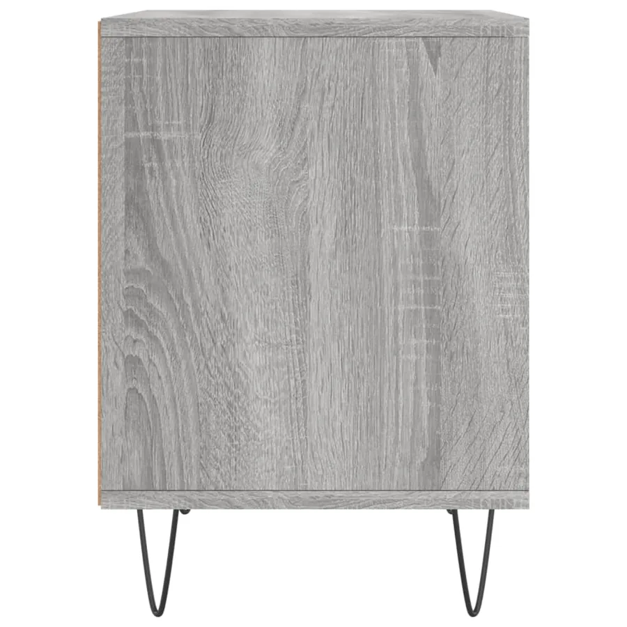 Table de chevet sonoma gris 40x35x50 cm bois d’ingénierie - 5