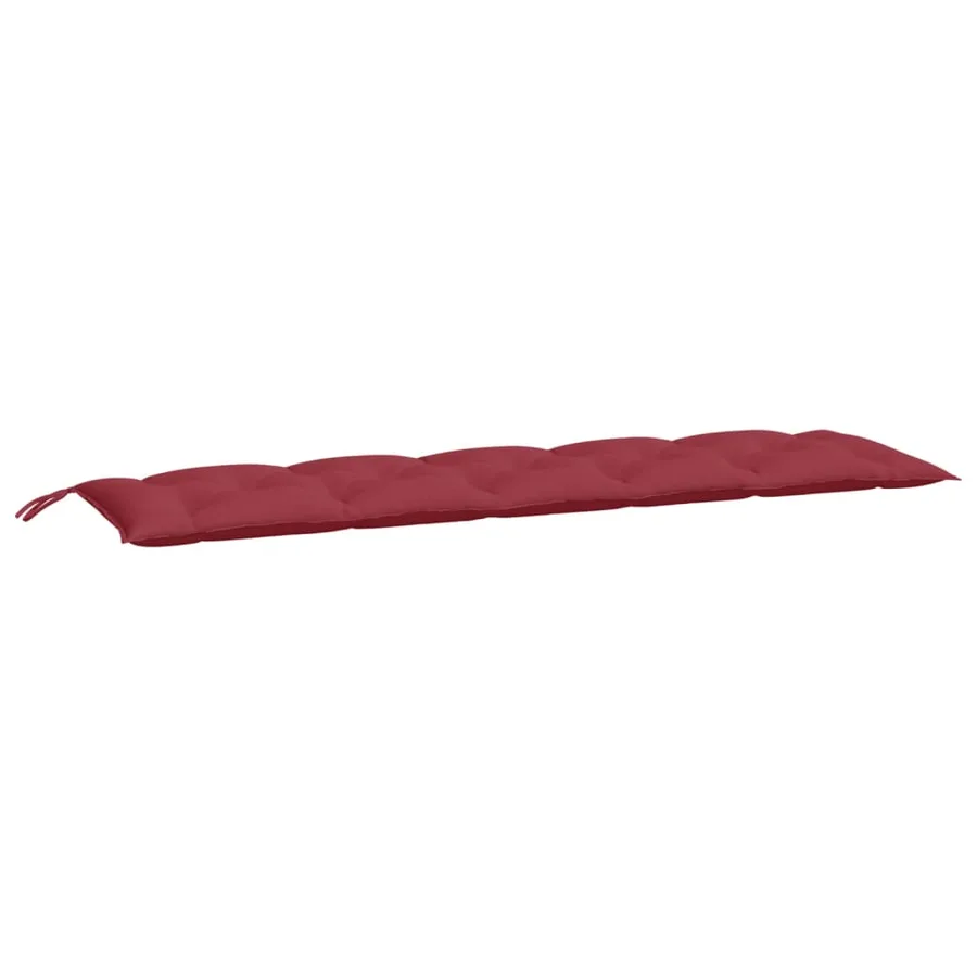 Coussins de banc de jardin lot de 2 rouge bordeaux tissu Oxford - 3