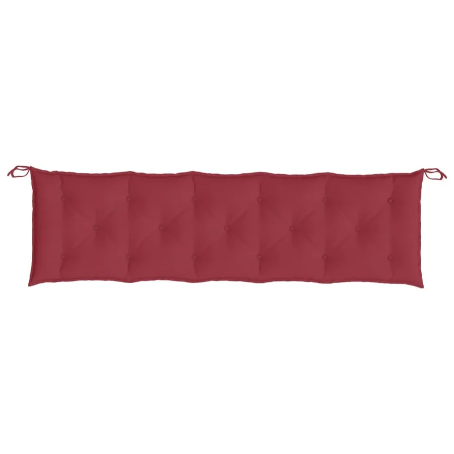 Coussins de banc de jardin lot de 2 rouge bordeaux tissu Oxford - 6