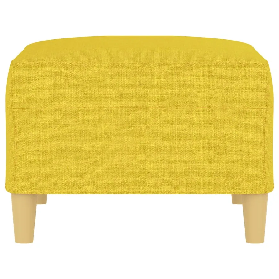 Repose-pied Jaune clair 70x55x41 cm Tissu - 4