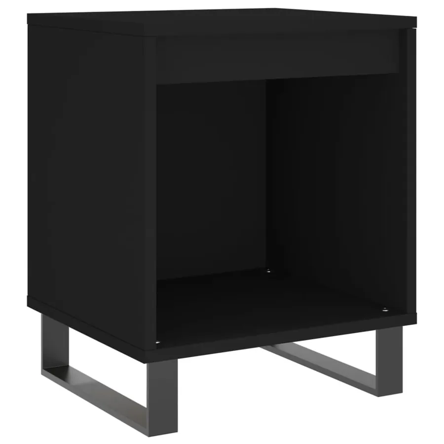 Tables de chevet 2 pcs noir 40x35x50 cm bois d’ingénierie - 4