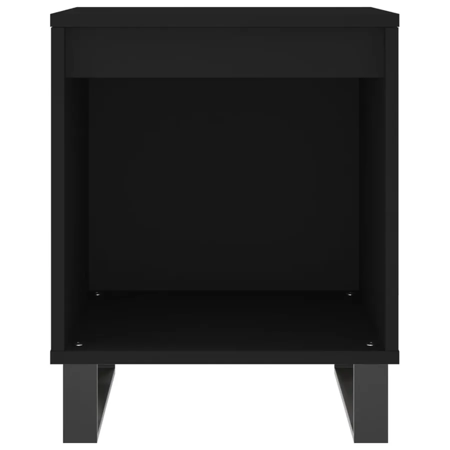 Tables de chevet 2 pcs noir 40x35x50 cm bois d’ingénierie - 5
