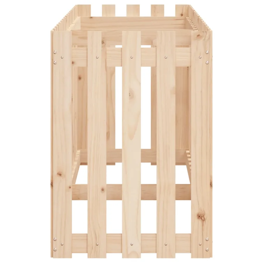 Lit surélevé de jardin design de clôture 200x50x70cm pin massif - 6