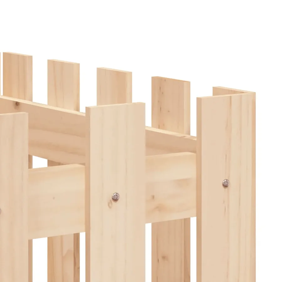 Lit surélevé de jardin design de clôture 200x50x70cm pin massif - 7
