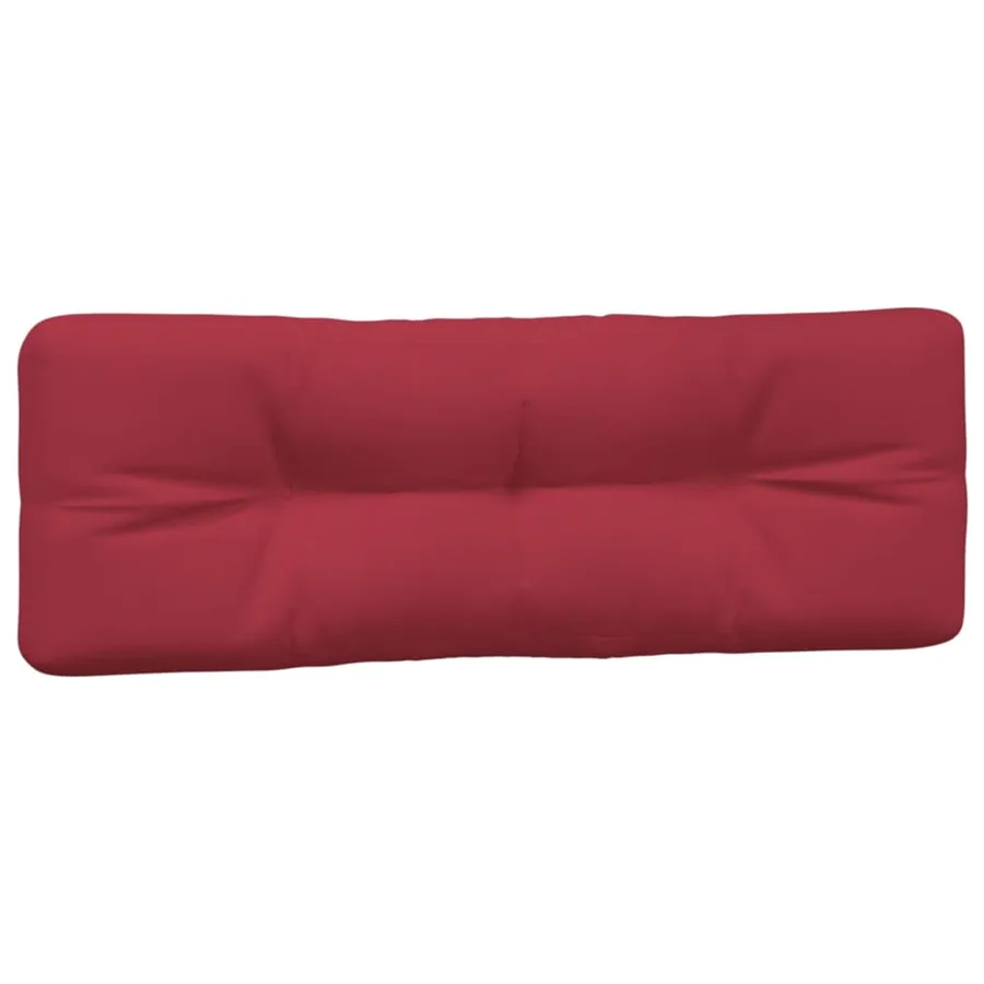 Coussins de palette lot de 2 rouge bordeaux tissu - 5