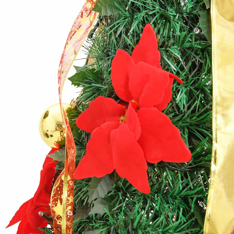 Sapin de Noël artificiel escamotable 50 LED vert 120 cm - 6