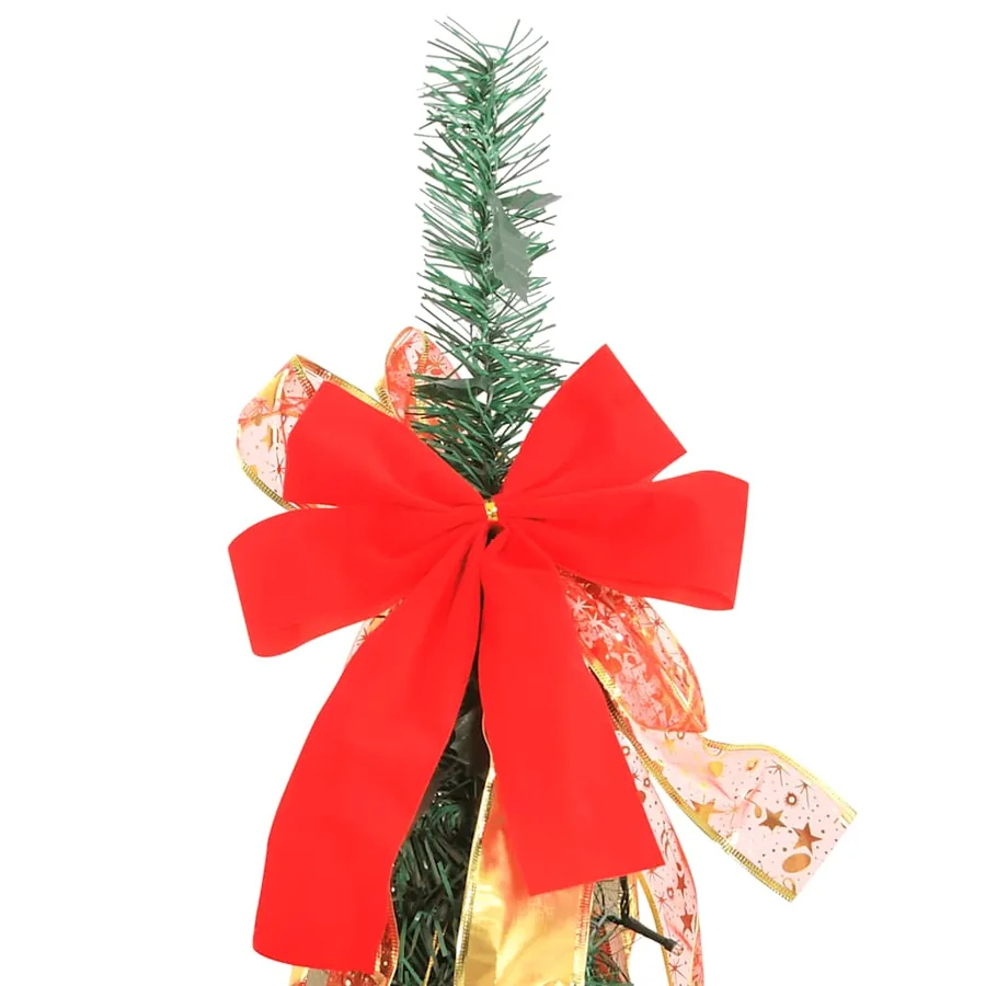 Sapin de Noël artificiel escamotable 50 LED vert 120 cm - 7