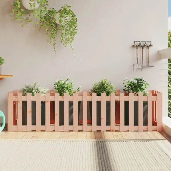 Lit surélevé de jardin design de clôture bois douglas massif