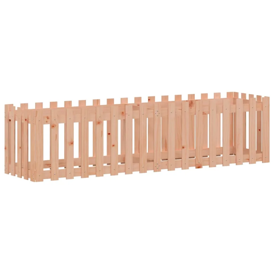 Lit surélevé de jardin design de clôture bois douglas massif - 4