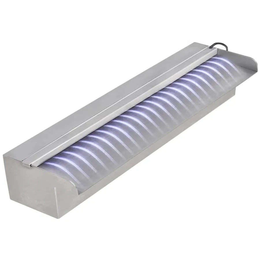 Lame d'eau rectangulaire à LED 45 cm en acier inoxydable pour piscine - 6