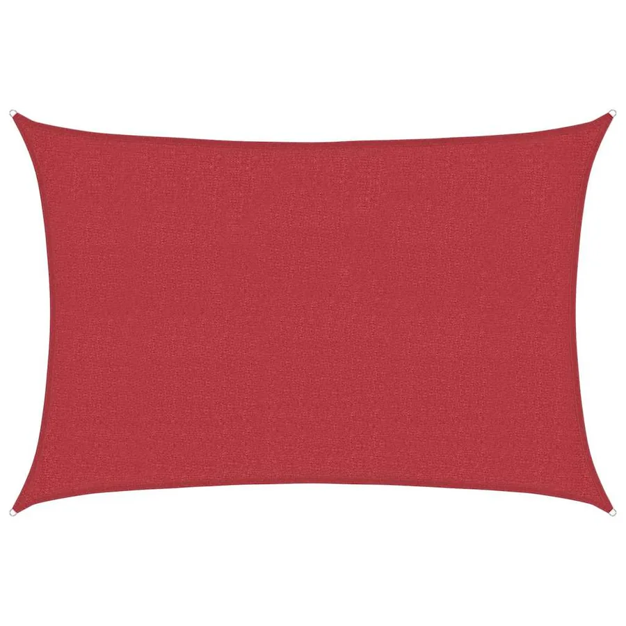 Voile d'ombrage 160 g/m² Rouge 5x6 m PEHD - 2