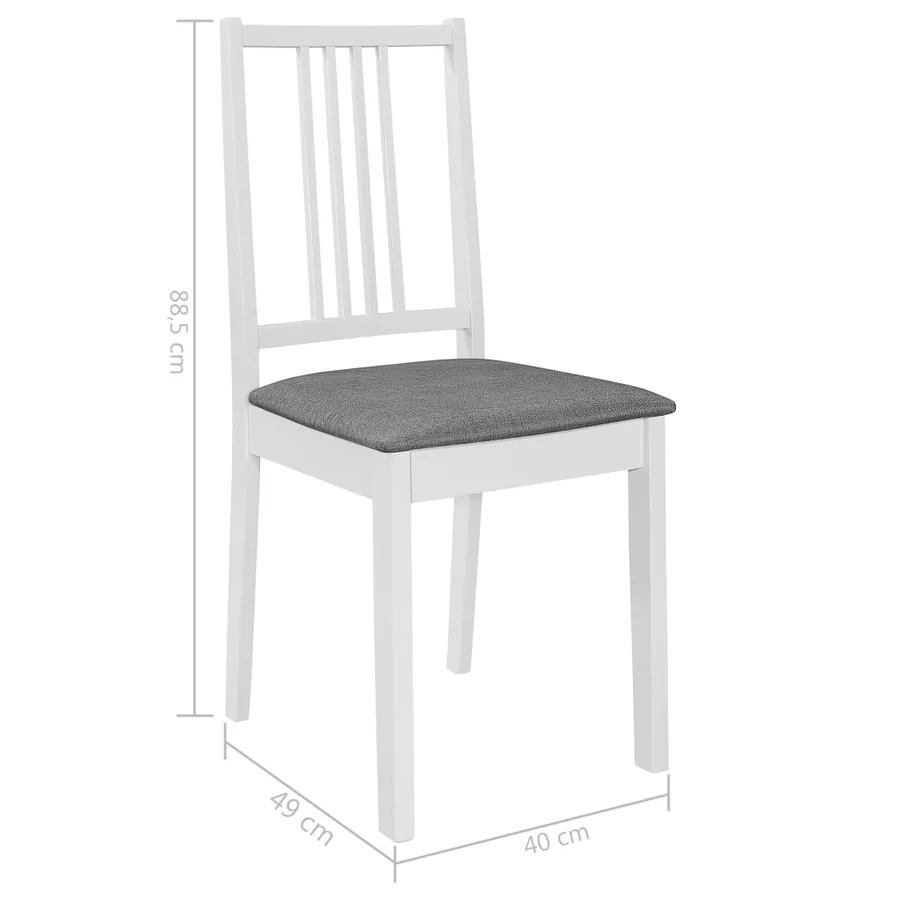 Mobilier de salle à manger 3 pcs MDF Blanc - 14
