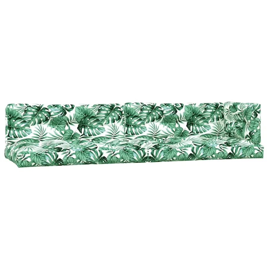 Coussins de palette 5 pcs motif de feuilles tissu - 2
