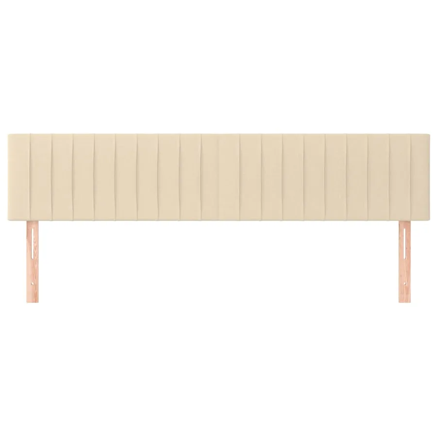 Têtes de lit Crème 200x5x78/88 cm Tissu - 3