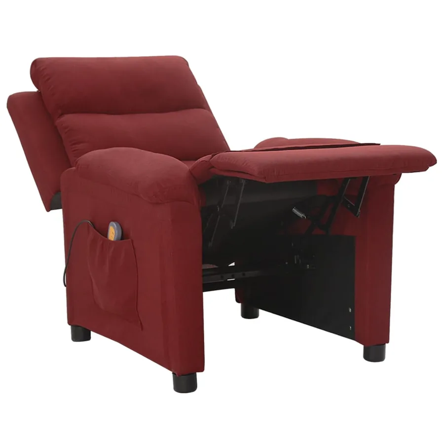 Fauteuil de massage Rouge bordeaux Tissu - 7