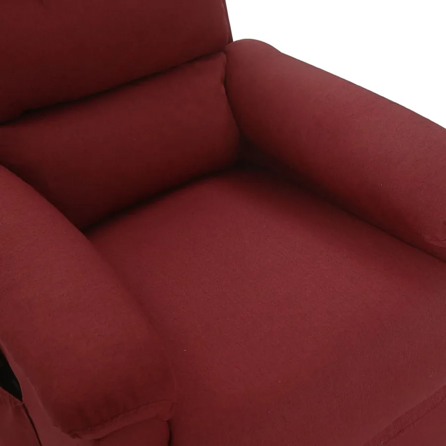 Fauteuil de massage Rouge bordeaux Tissu - 9