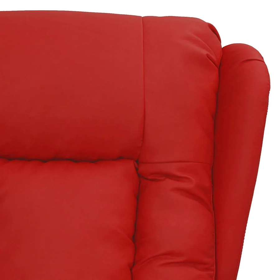 Fauteuil de massage électrique Rouge bordeaux Similicuir - 6