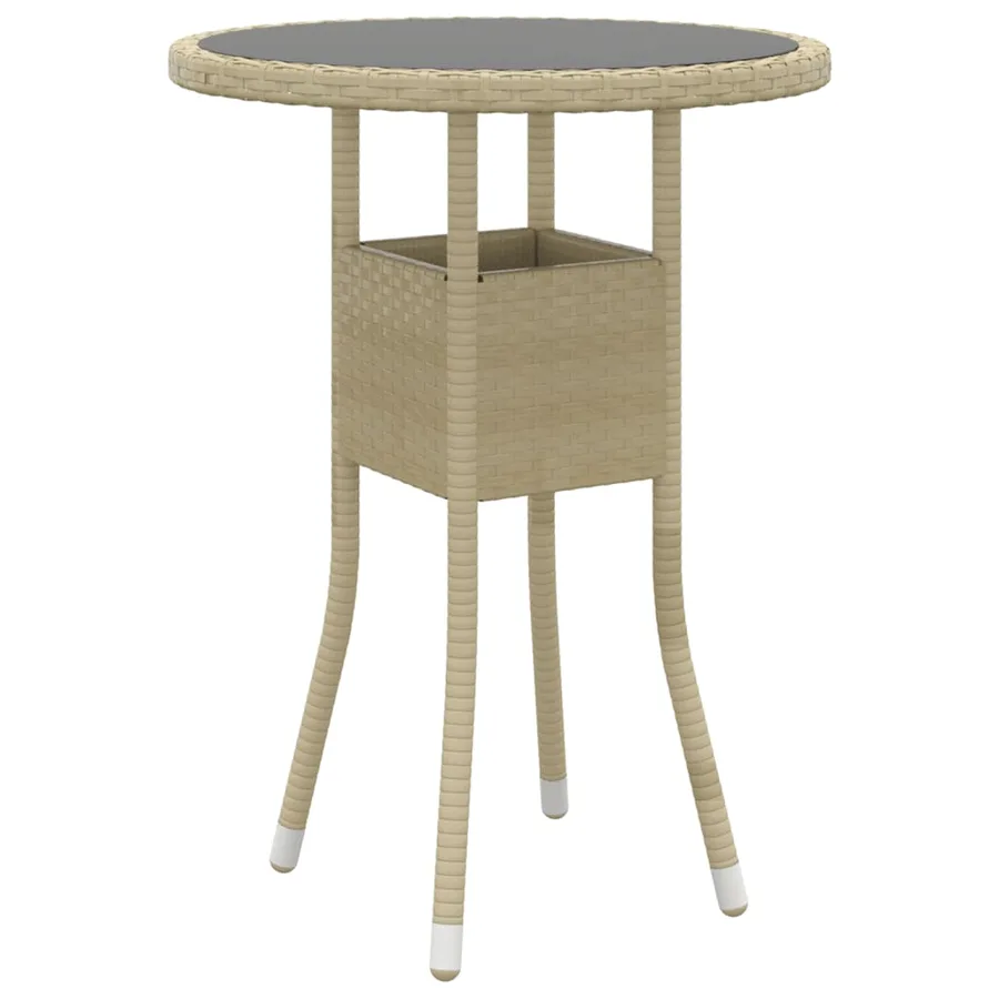 Ensemble à manger de jardin 3 pcs Résine tressée Beige - 3