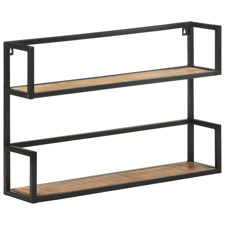 Étagère murale 80x20x60 cm Bois de manguier brut