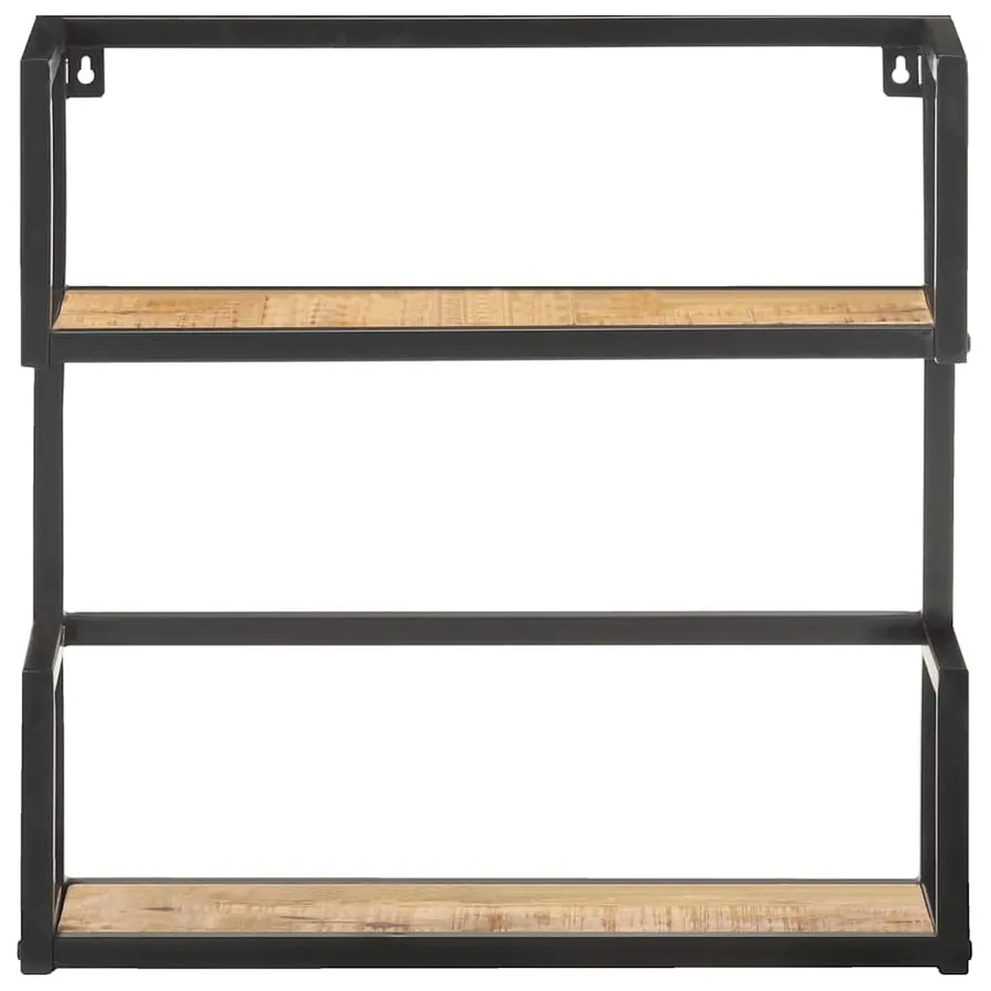 Étagère murale 80x20x60 cm Bois de manguier brut - 2