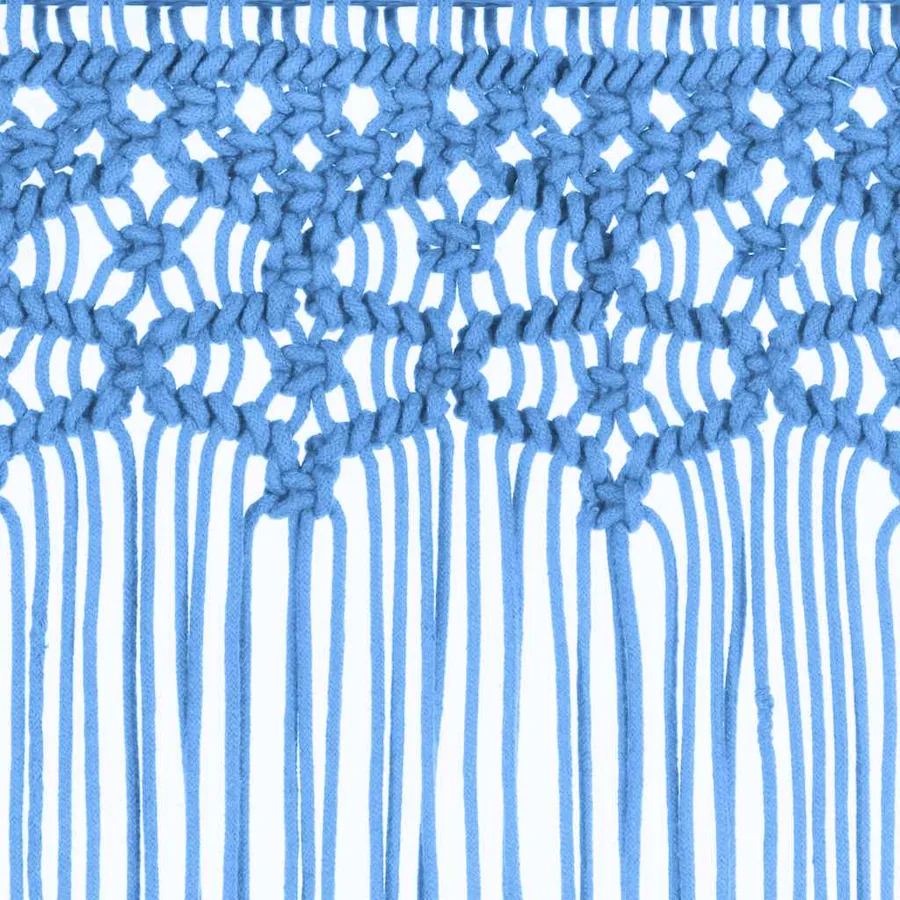 Rideau en macramé Bleu 140x240 cm Coton - 4