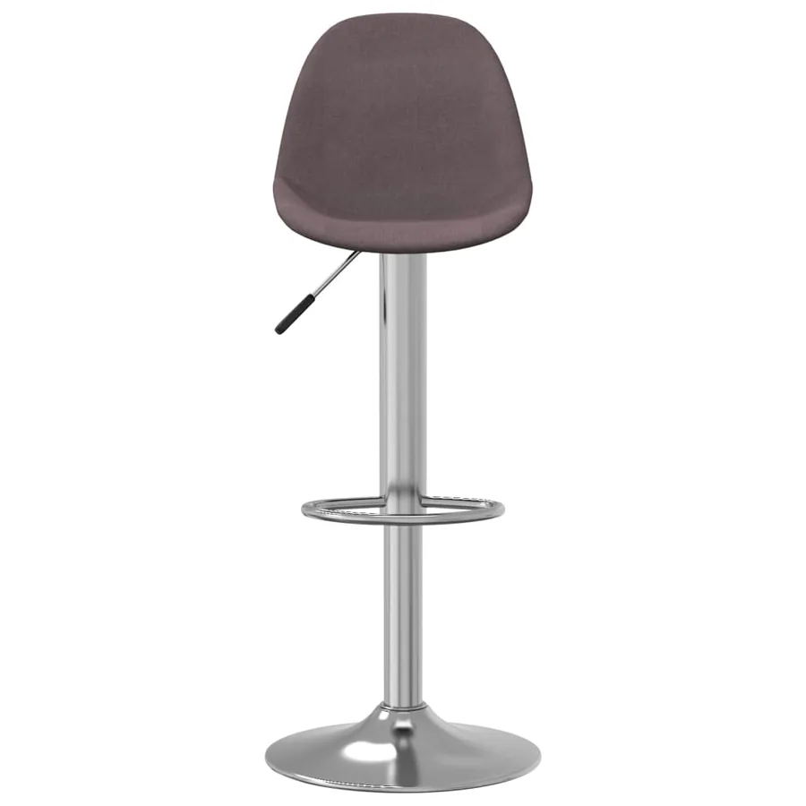 Tabourets de bar lot de 2 taupe tissu - 3
