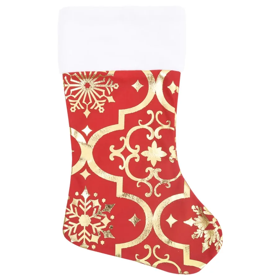 Jupe de sapin de Noël de luxe avec chaussette, tissu rouge, 150 cm - 4