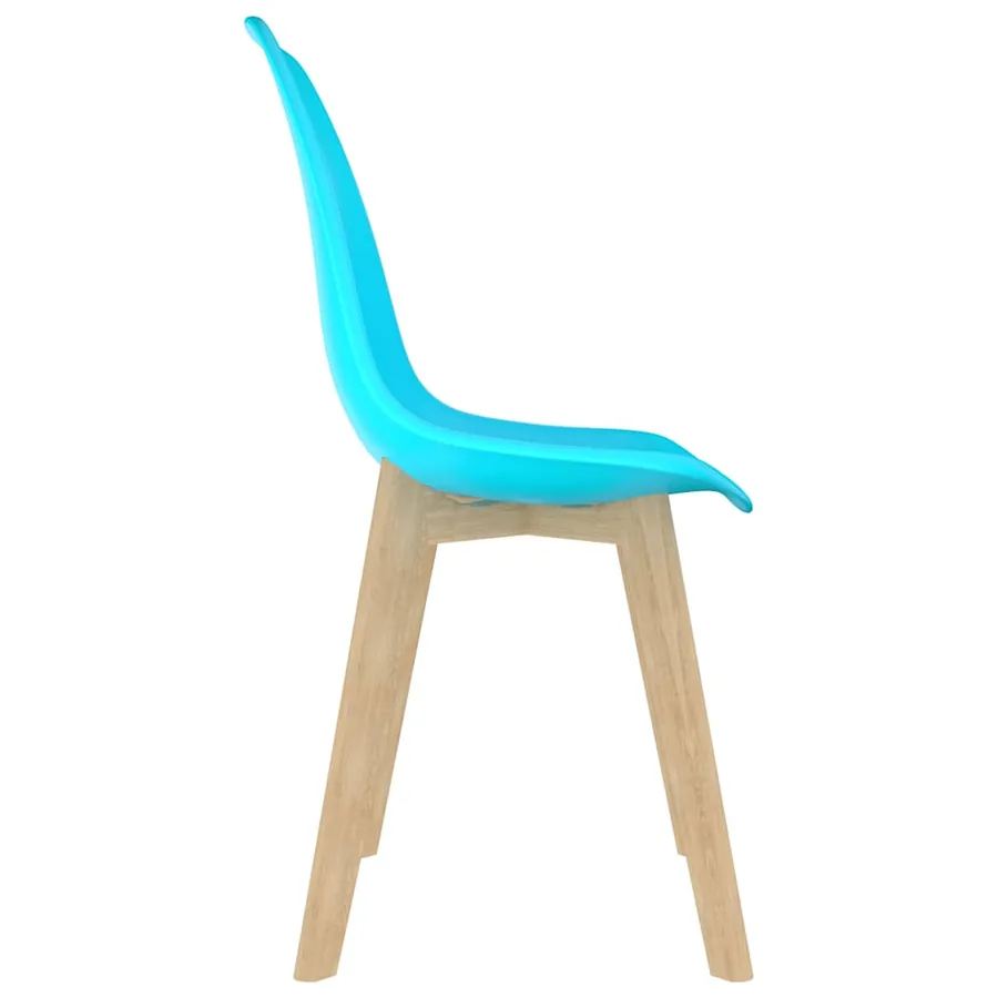 Chaises à manger lot de 4 bleu plastique - 4