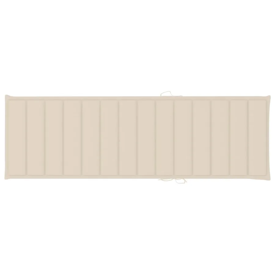 Chaise longue de jardin avec coussin Bois d'acacia solide - 3