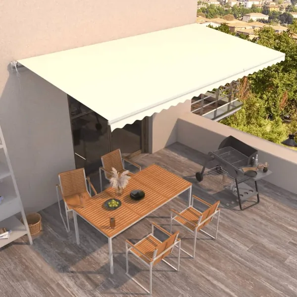 Auvent rétractable automatique 600x300 cm Crème