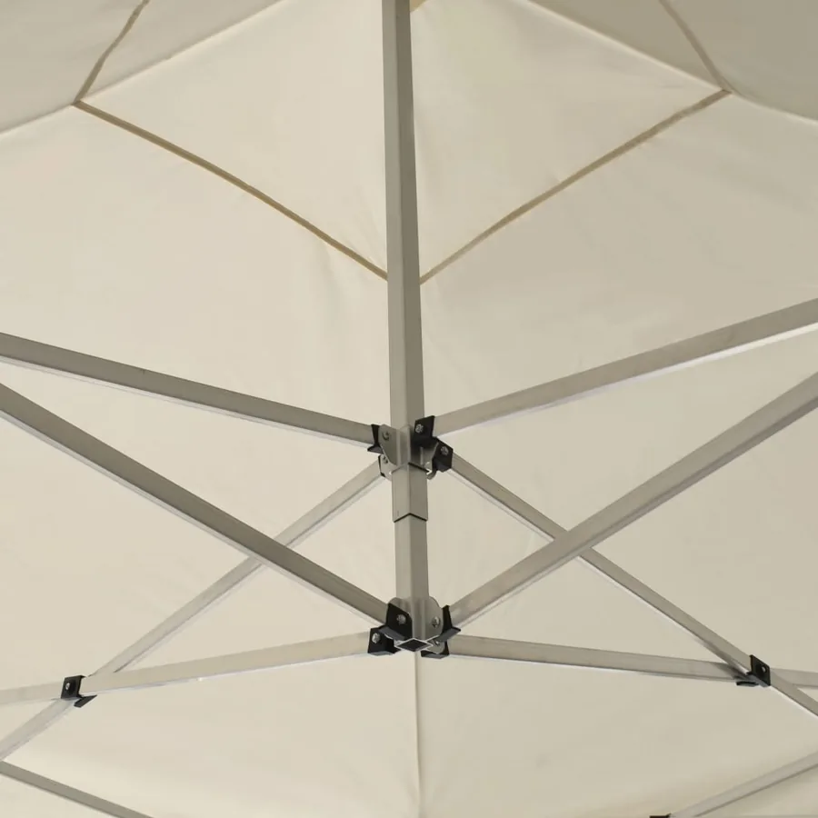 Tente de réception pliable avec parois Aluminium 3 x 3 m Crème - 8