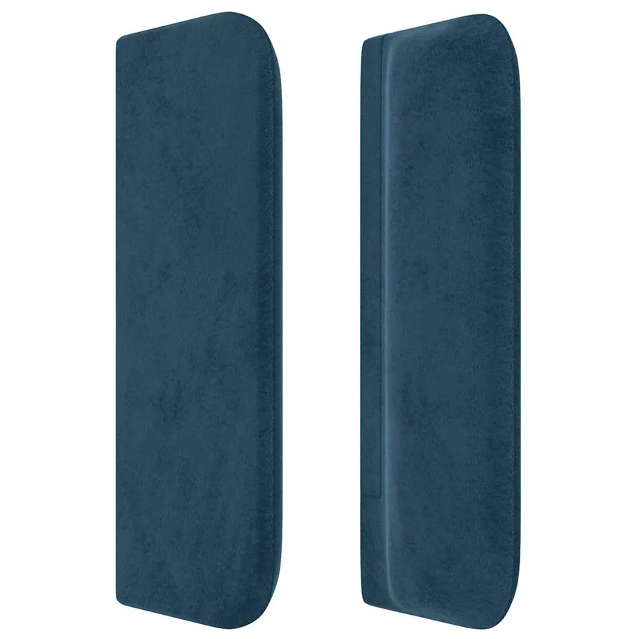Tête de lit avec oreilles Bleu foncé 183x16x78/88 cm Velours - 4