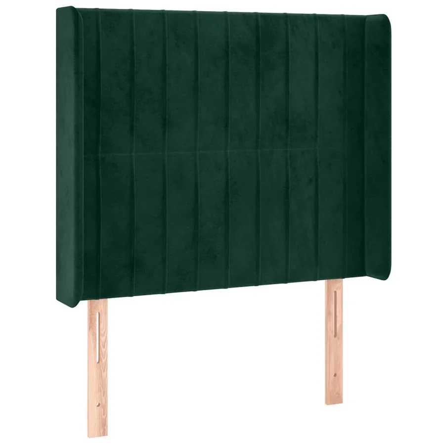 Tête de lit à LED Vert foncé 103x16x118/128 cm Velours - 3