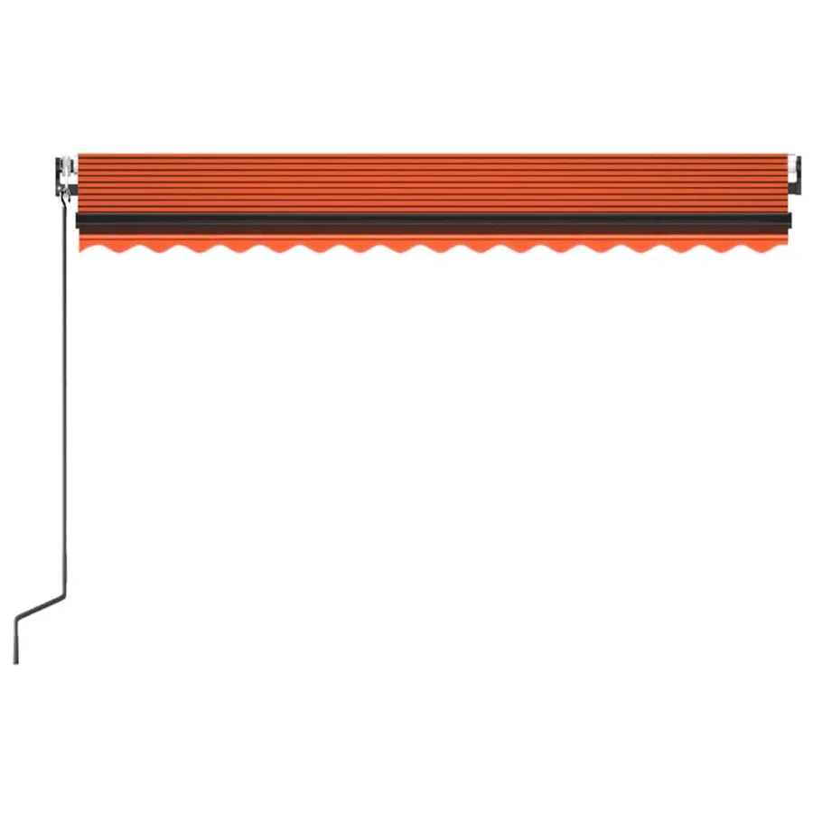 Auvent automatique capteur de vent/LED 450x300 cm Orange marron - 4