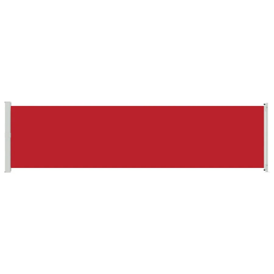 Auvent latéral rétractable de patio 600x160 cm rouge - 4