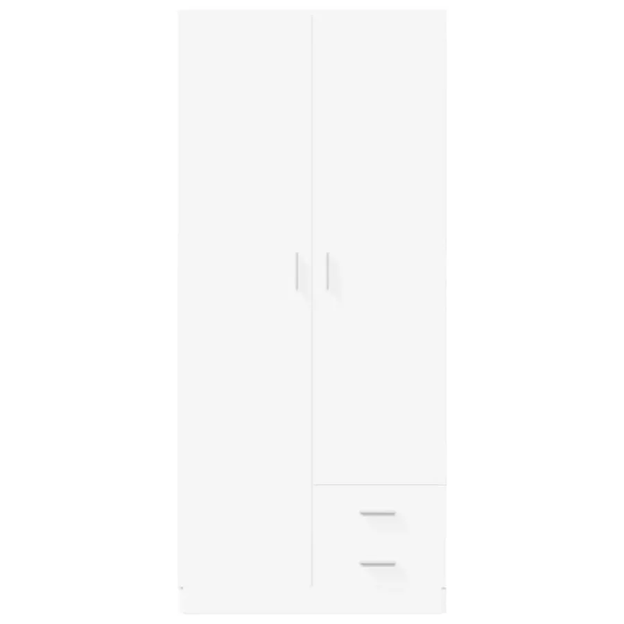 Garde-robe Blanc 80x52x180 cm Bois d’ingénierie - 4
