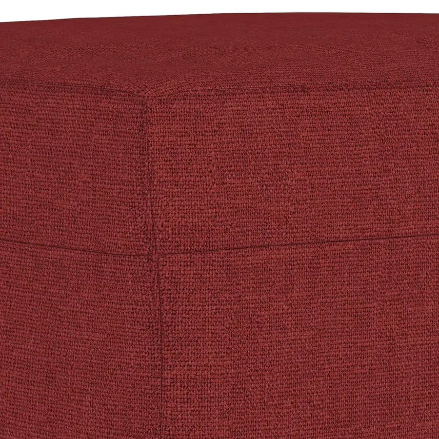 Banc Rouge bordeaux 70x35x41 cm Tissu - 5