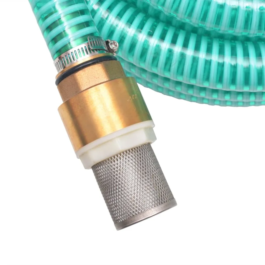 Tuyau d'aspiration avec raccords en laiton 3 m 25 mm Vert - 4