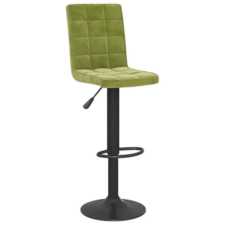 Tabourets de bar lot de 2 vert clair velours - 3
