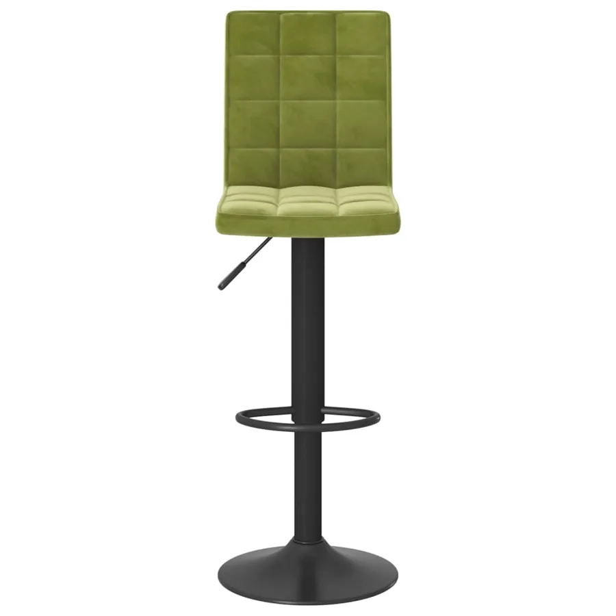 Tabourets de bar lot de 2 vert clair velours - 4