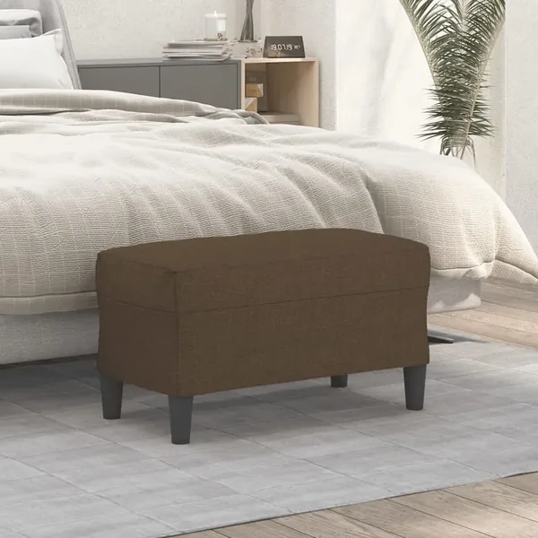 Banc Marron 70x35x41 cm Tissu
