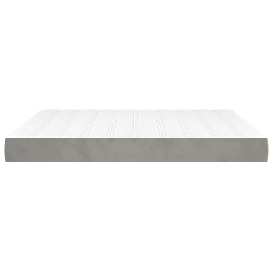 Matelas de lit à ressorts ensachés fermeté moyenne 193x203x20 cm velours - 4