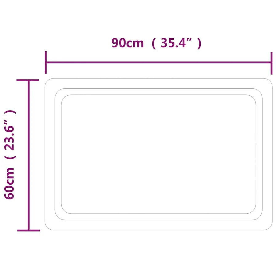 Miroir de salle de bain à LED 90x60 cm - 5
