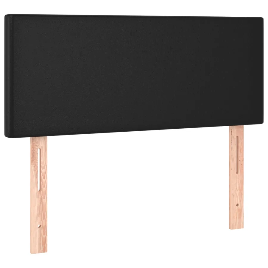 Sommier à lattes de lit avec matelas Noir 100x200 cm Similicuir - 6