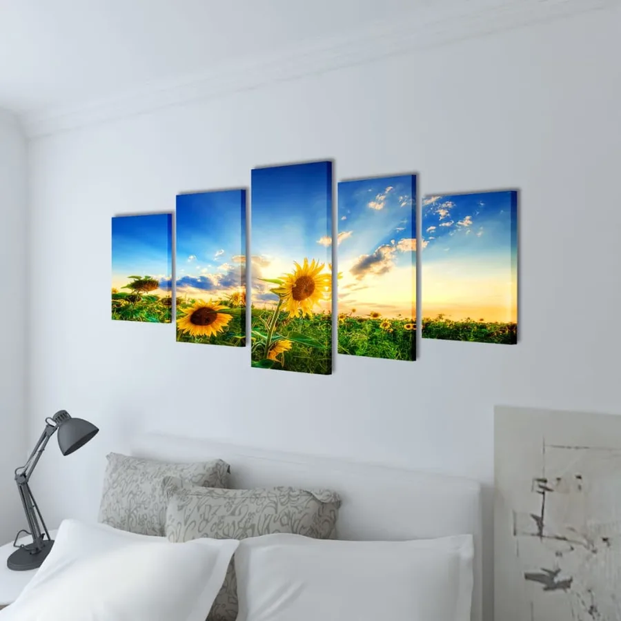 Set de toiles murales imprimées Tournesols 200 x 100 cm - 2