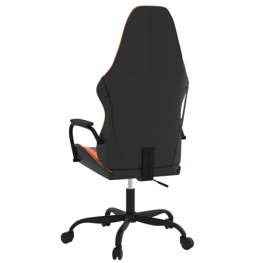 Chaise de jeu de massage Noir et orange Similicuir - 5