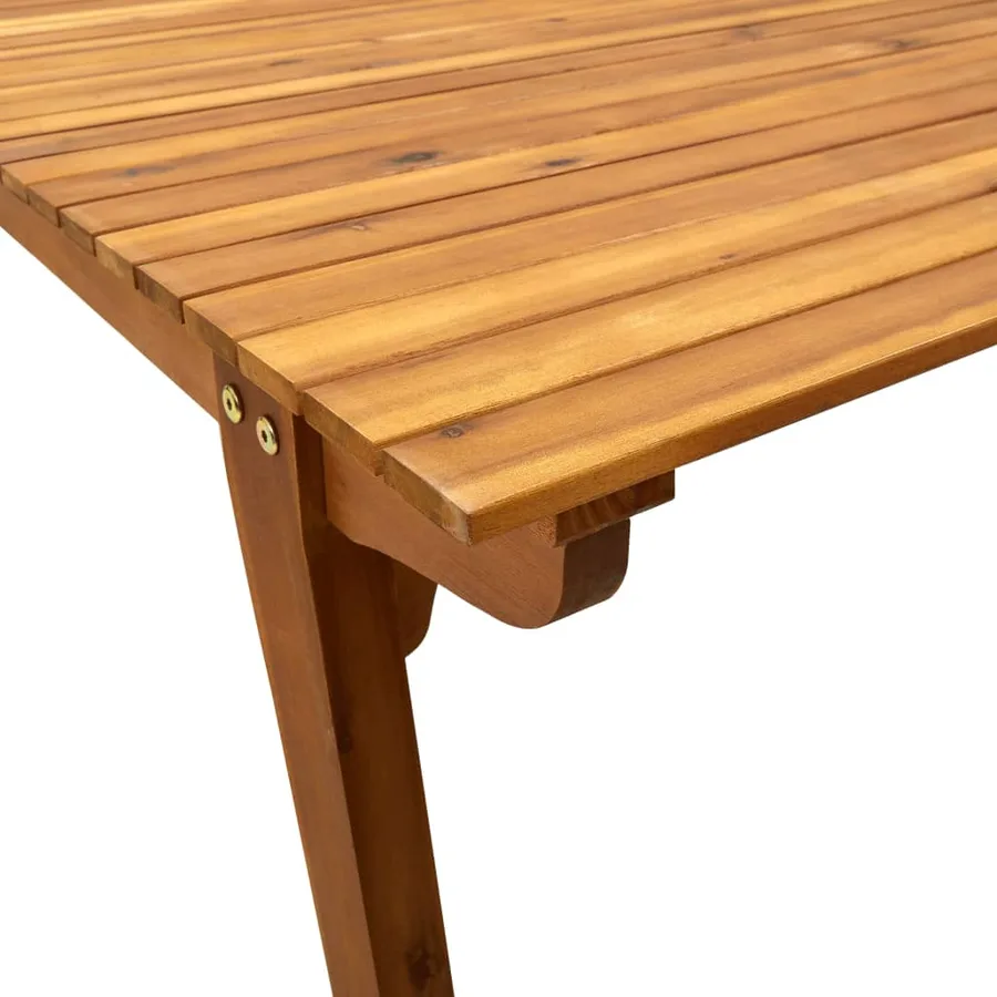 Table de jardin 201,5x100x75 cm Bois d'acacia massif - 6