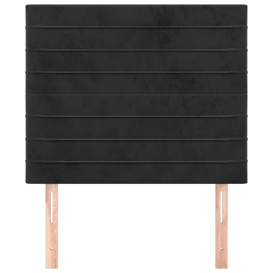 Tête de lit Noir 100x5x118/128 cm Velours - 3