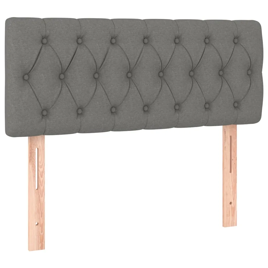 Sommier à lattes de lit avec matelas Gris foncé 100x200cm Tissu - 6